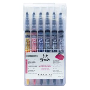 Confezione colori iridescenti pennello Ink brush – SENNELIER - 5