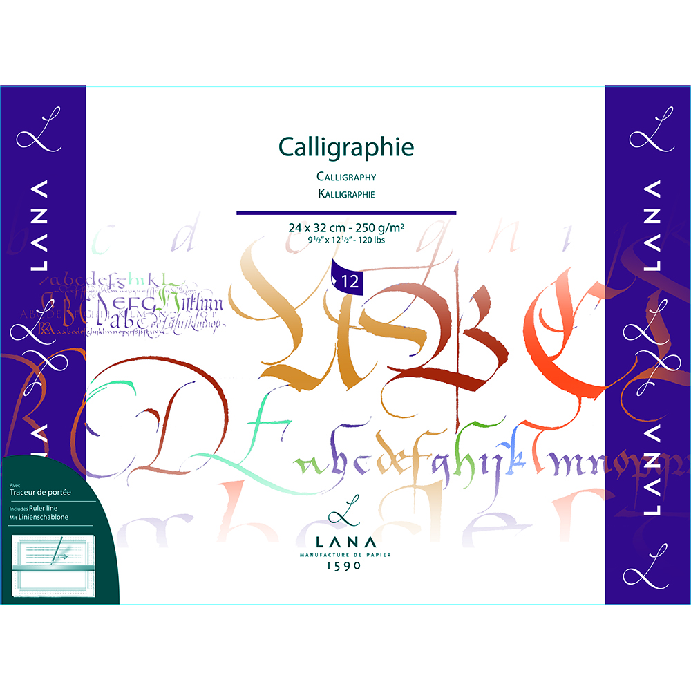 foto di Blocco di carta per calligrafia "Lana calligraphie" 250 g/m²- HAHNEMÜHLE