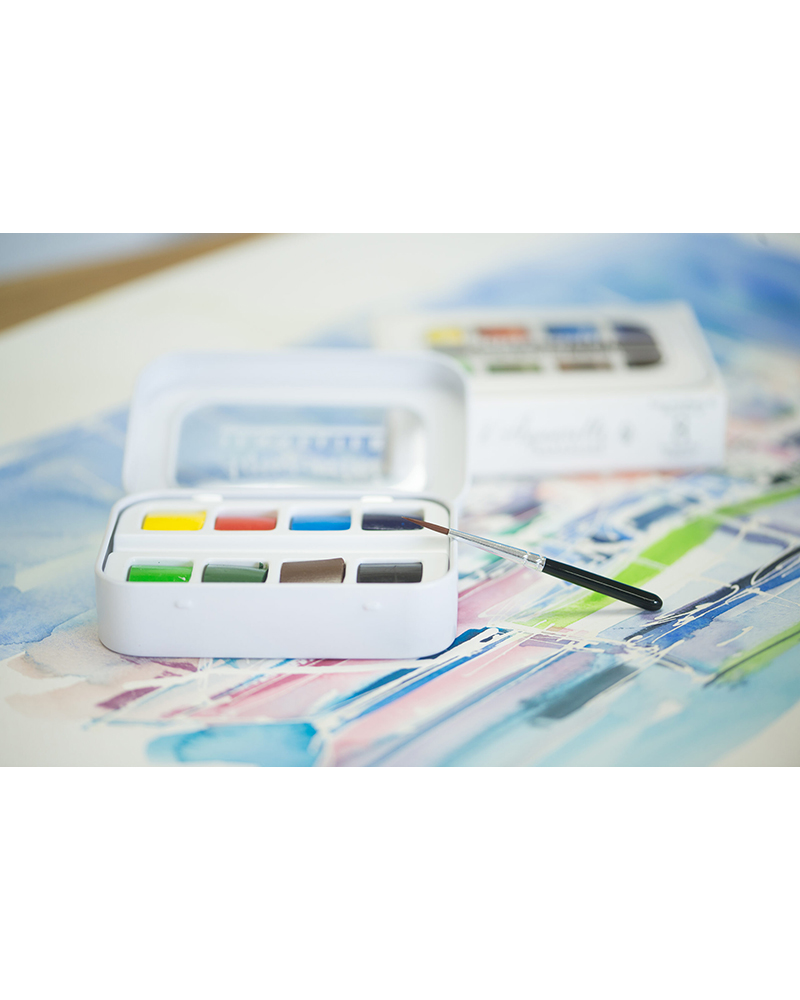 “Aqua-Mini”- Set da 8 acquerelli mezzi gedet extra fini – SENNELIER