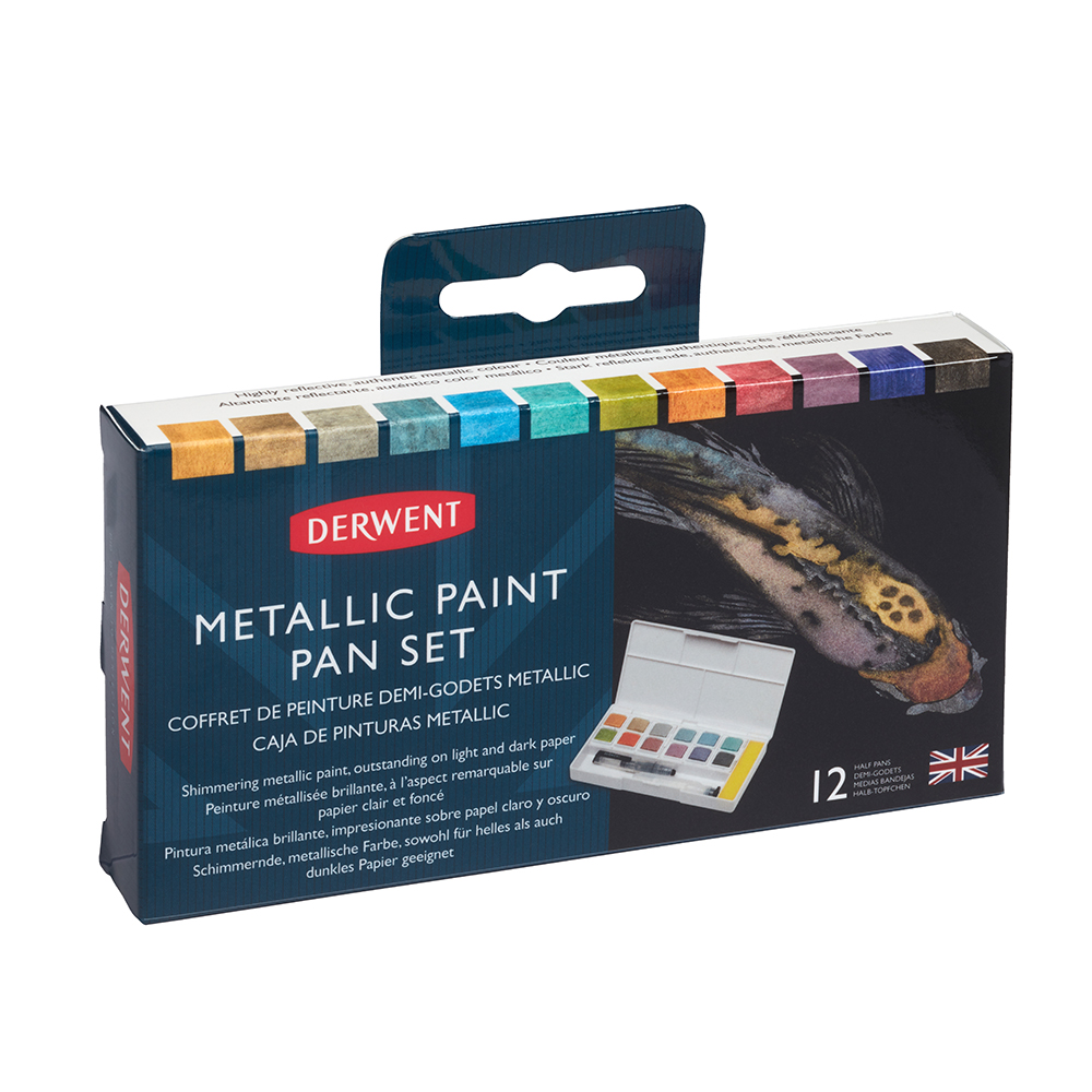Set di Acquerelli “Metallic” 12 mezzi godet – DERWENT