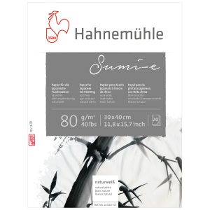 Blocco carta per calligrafia “Sumi-e” 80 g/m² HAHNEMÜHLE – 30 x 40 cm