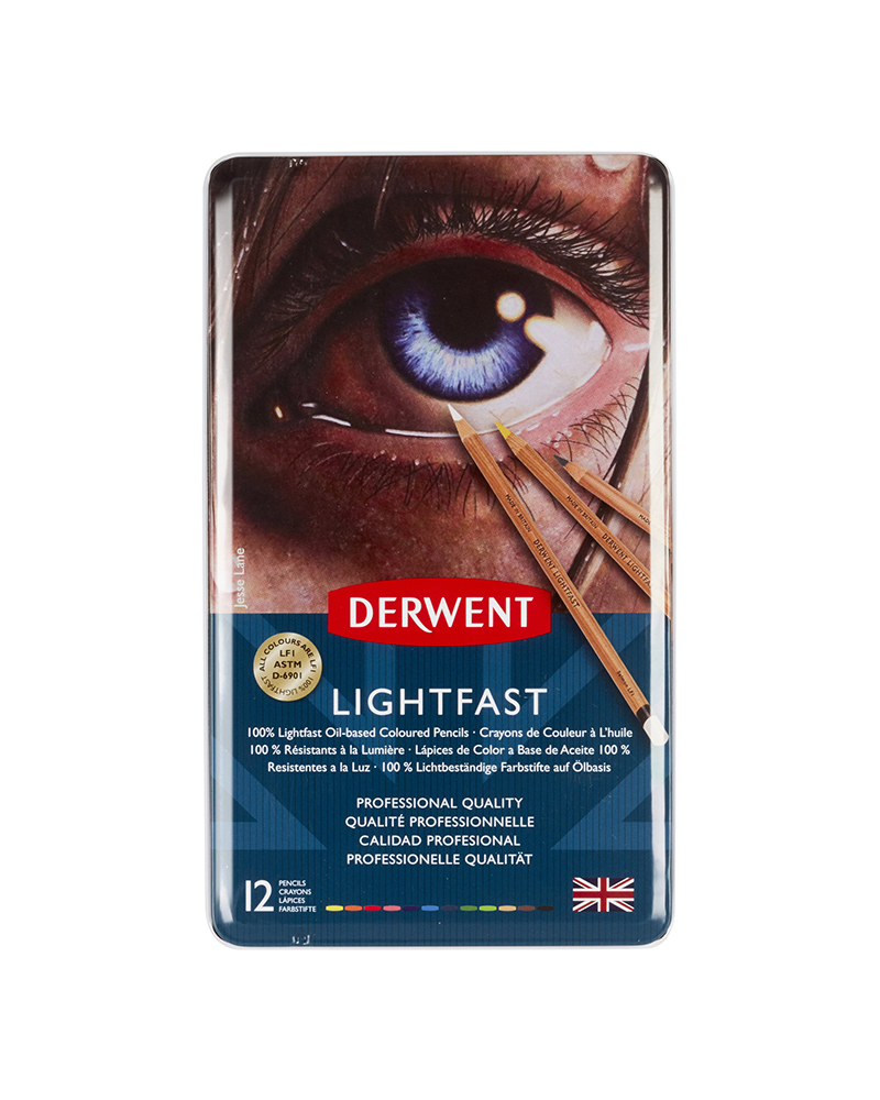 foto di Matite colorate ad olio Lightfast - set da 12 – DERWENT