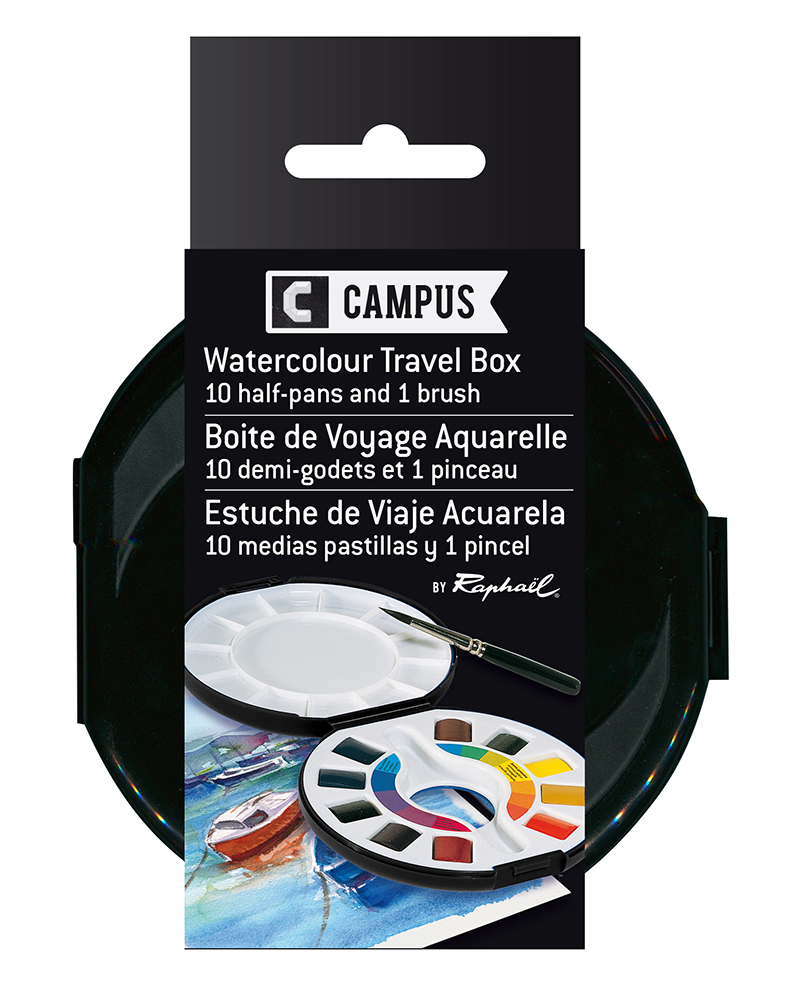 Watercolour Travel Box, acquerelli in set da viaggio – RAPHAËL Campus - 1