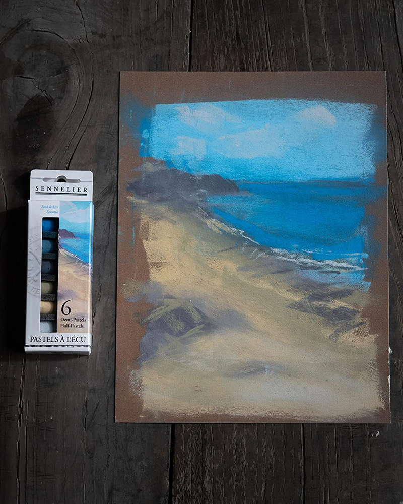 Set da 6 mezzi Pastelli morbidi “à l’écu” – Colori del Mare – SENNELIER - 3