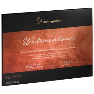 Blocco per acquerello Grana Fine 640 g/mยฒ – HAHNEMรHLE – 30 x 40 cm