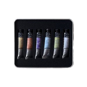 Set Acquerelli Extra fini 6 tubi – Iridescente Pastels & Metallics – SENNELIER