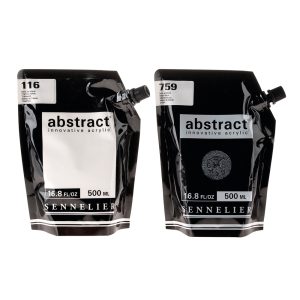 FOTO DI Acrilico Abstract in busta da 500 ml - BIANCO/NERO - SENNELIER