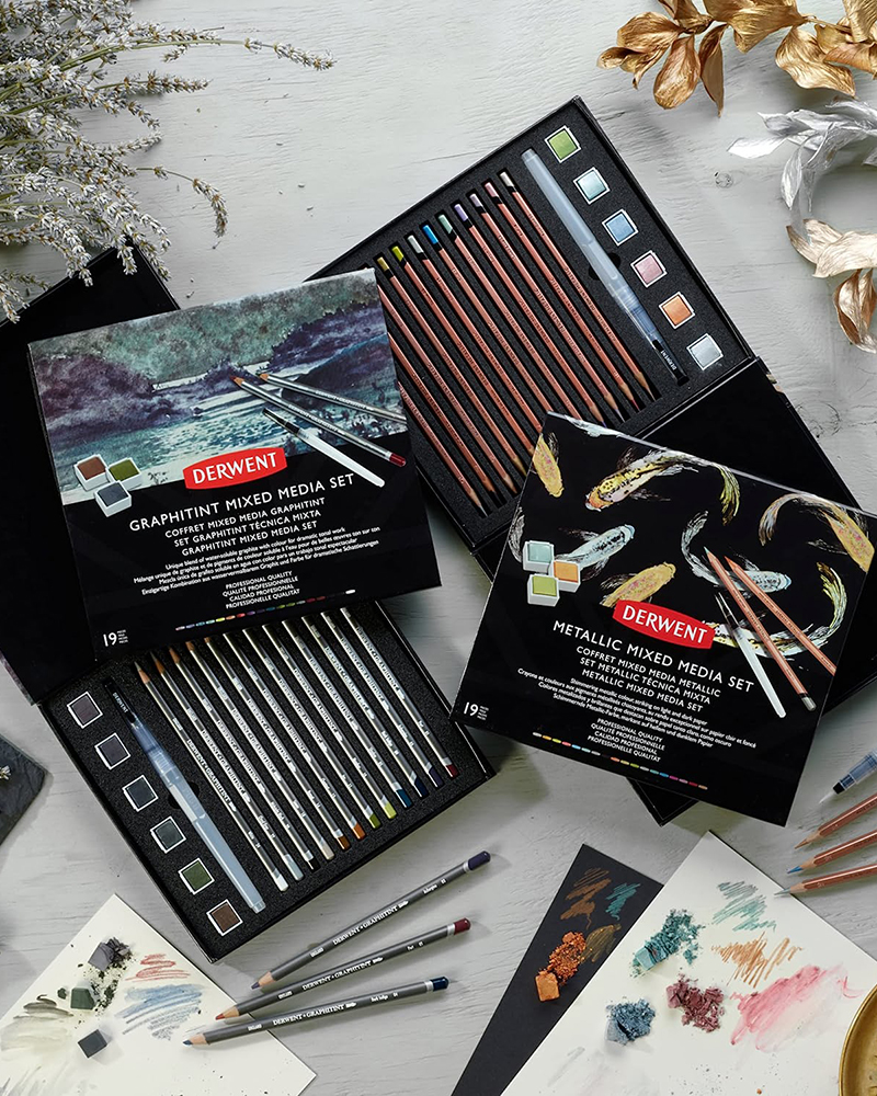 Metallic – Set per tecniche miste – DERWENT
