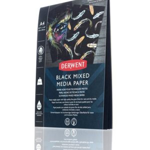 foto di Blocco Mixed Media "Carta Nera" 300 g/m²- per tecniche miste- DERWENT