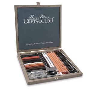 foto di "Passion Box" Set da disegno e schizzi - scatola in legno - CRETACOLOR