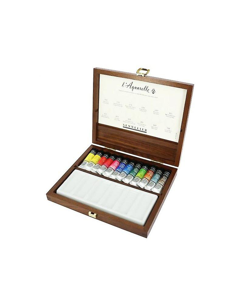 Cofanetto di lusso in noce – set acquerello Extra Fine – SENNELIER
