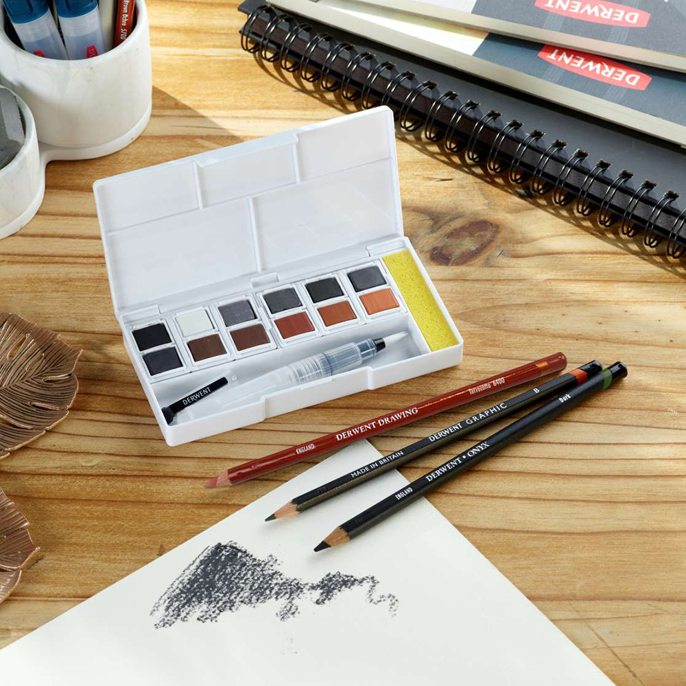 Set Acquerelli “Shade & Tone” mixed media 12 mezzi godet – DERWENT - 3