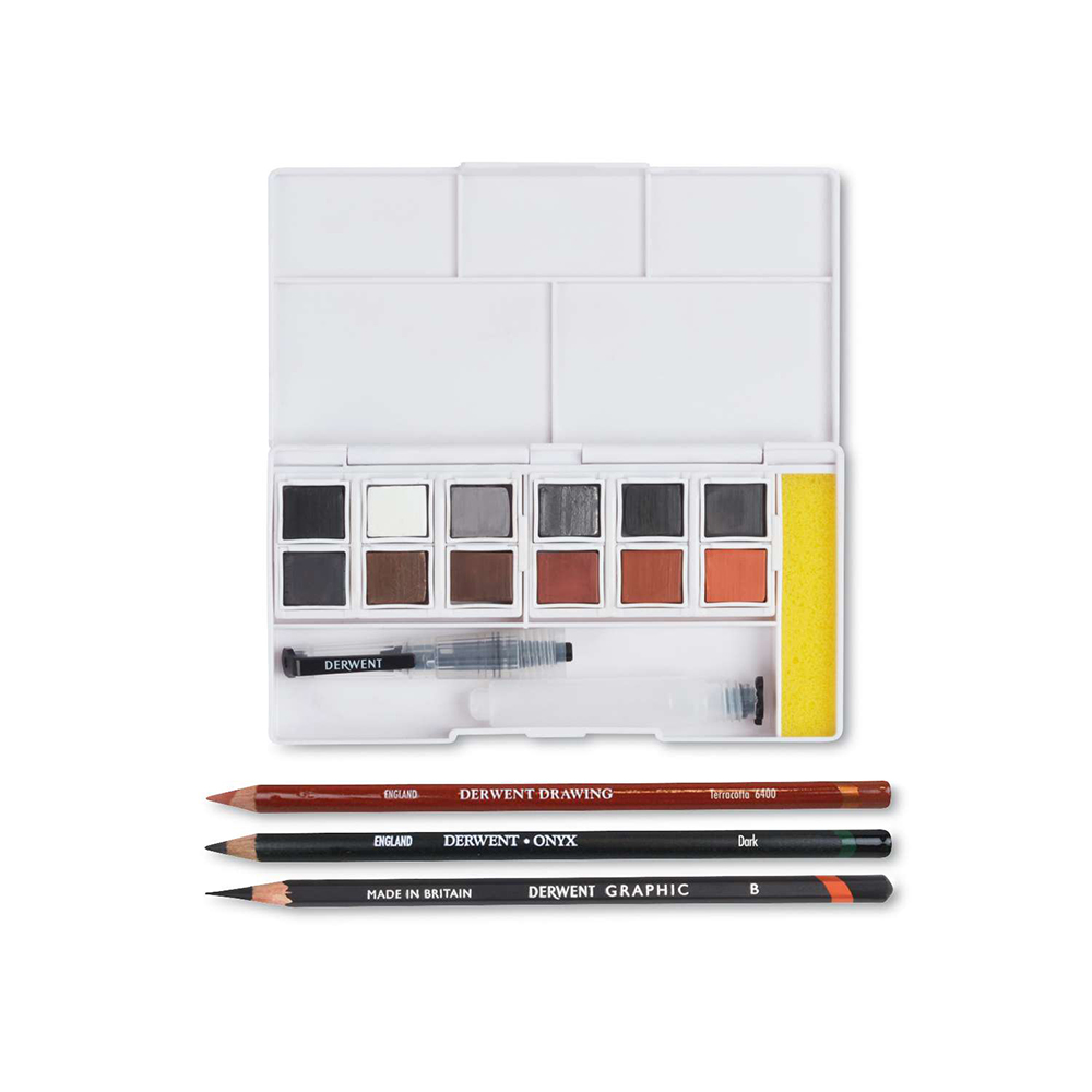Set Acquerelli “Shade & Tone” mixed media 12 mezzi godet – DERWENT - 4