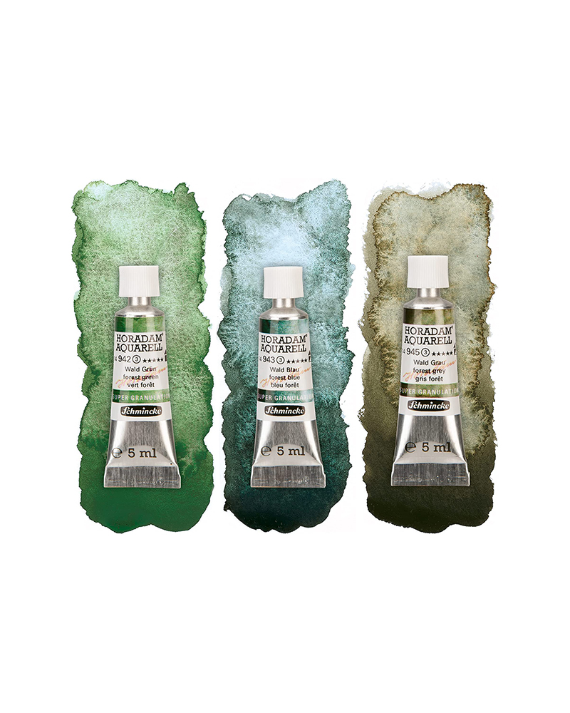 foto di Set di Acquerelli Horadam Super Granulati 3x5 ml - Trio Bosco - SCHMINCKE
