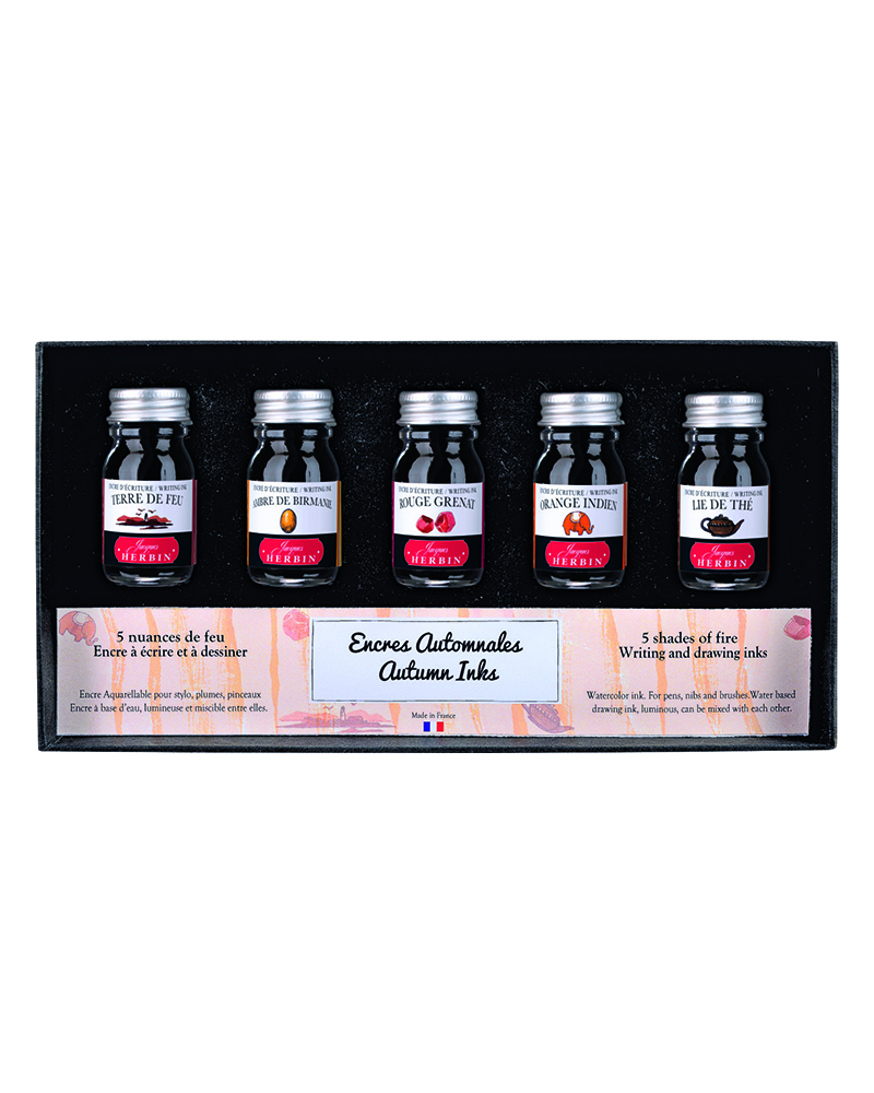 foto di Confezione Inchiostri set per stilografiche - 5 x 10 ml - "Set Autunno" HERBIN