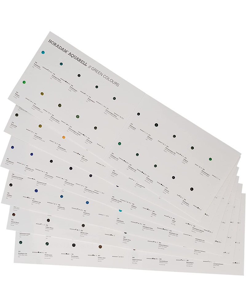 Dot Card Acquerelli Horadam 20 colori Verdi – SCHMINCKE - 3