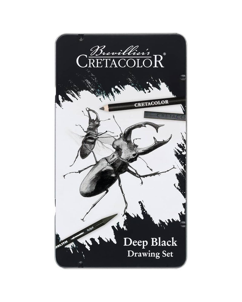 Set disegno e schizzi “Deep Black” 10 pezzi – CRETACOLOR - 2
