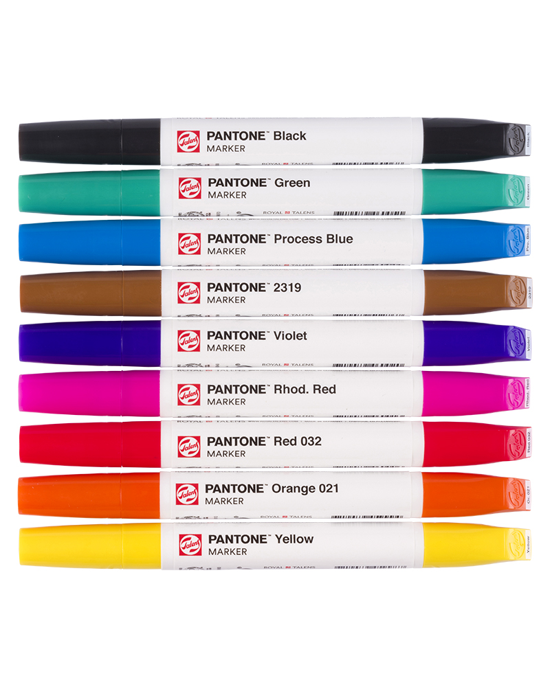 foto di Pantone marker Set 9 colori primari - Talens