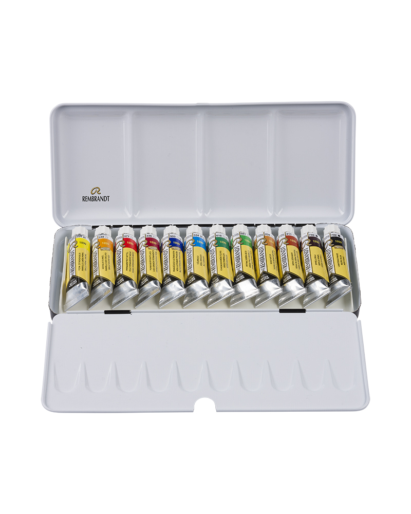 foto di Talens Acquerelli in Tubetto - Colori Extrafini Rembrandt Set 12 Tubetti 10ml Mono Pigmento