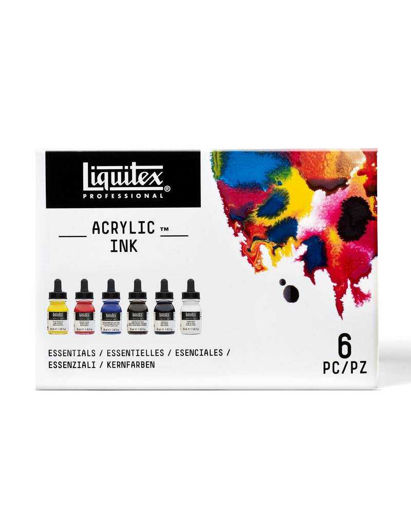 Inchiostro Acrilico Liquitex – Set da Sei Acrilici Liquidi Ink Colori Essenziali - 2