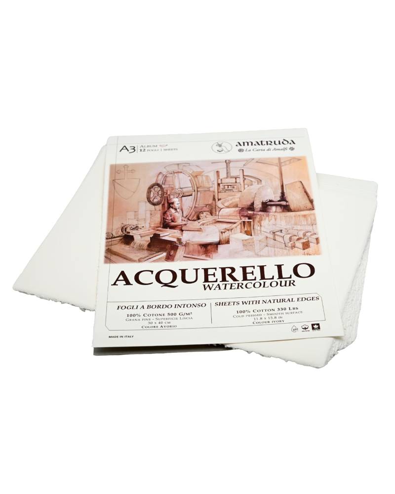 Amatruda Carta per Acquerello – Album con Fogli Bordo Intonso 340gr - 7