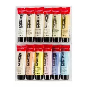 Set Colori Acrilici Amsterdam – 12 Tubi da 20 ml in Tonalità Pastello - 4