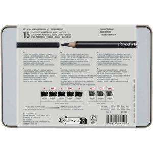 Kit da Disegno – Set Schizzo Pierre Noire Conté à Paris, 15 Pezzi - 3