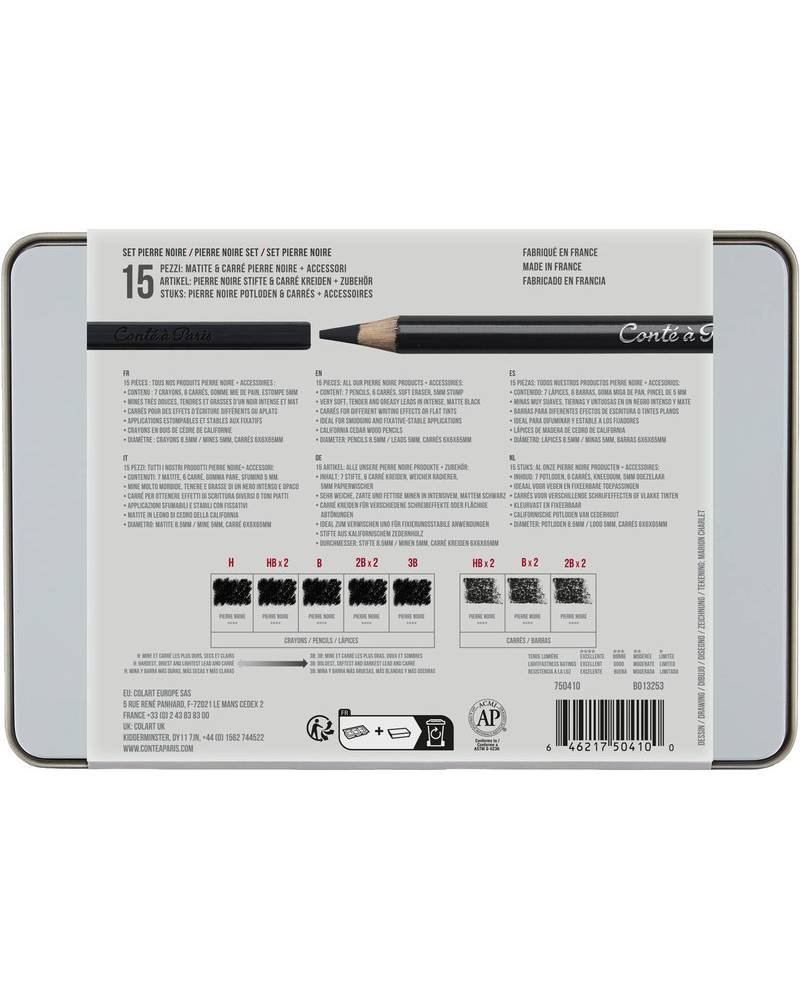 Kit da Disegno – Set Schizzo Pierre Noire Conté à Paris, 15 Pezzi - 3