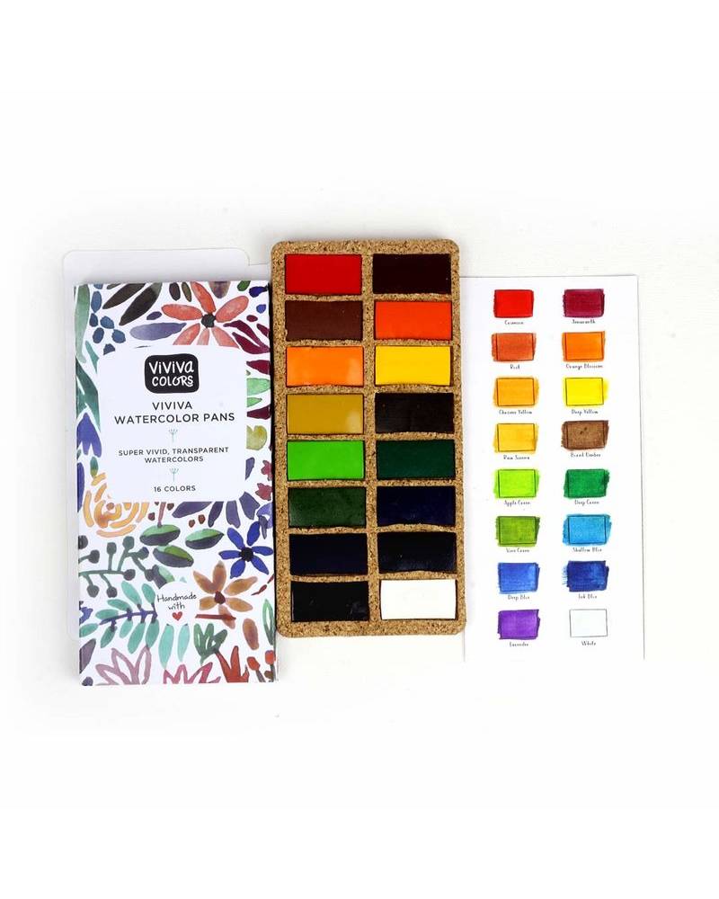 Viviva Watercolors – Set di Acquerelli 16 Colori - 2