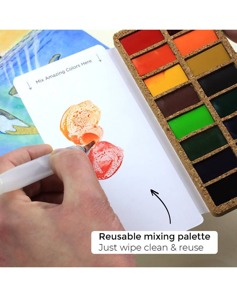 Viviva Watercolors – Set di Acquerelli 16 Colori - 4