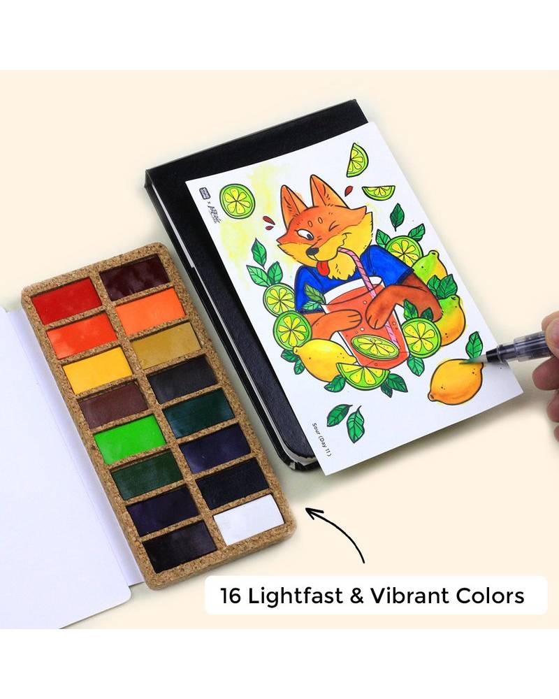 Viviva Watercolors – Set di Acquerelli 16 Colori - 5