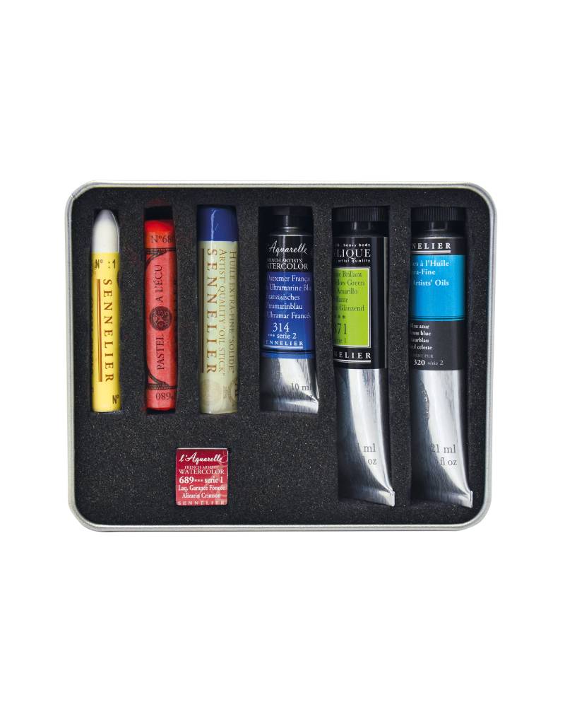 foto di Set Sennelier Tecniche Miste – 6 Colori per Iniziare