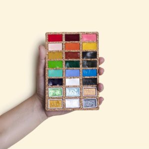 Viviva Watercolors – Confezione in Sughero set di Acquerelli 24 colori - 3