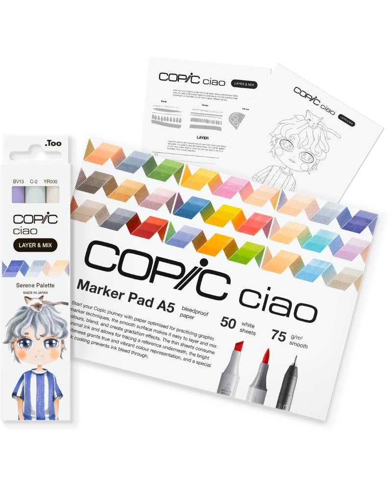 foto di Ciao "LAYER & MIX" Manga Starter Set, Serene Copic