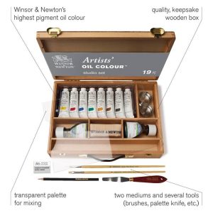 Set Colori ad Olio Winsor e Newton: Cassetta in Legno Olio Extrafine con 8 Tubi da 37ml - 4