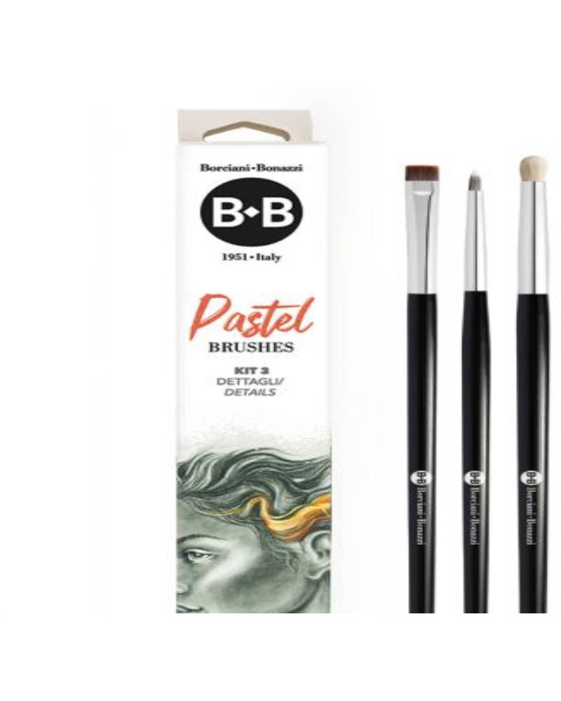 foto di Borciani e Bonazzi Pennelli Professionali - Pastel Brushes Kit 3 per Dettagli